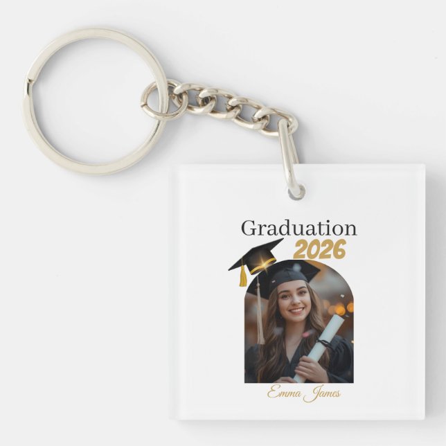 Personalized Graduation Keychain Gift  Schlüsselanhänger (Vorderseite)