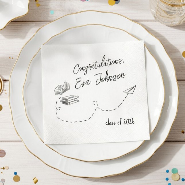 Personalized Graduation Party Napkins  Serviette (Von Creator hochgeladen)