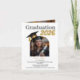 Personalized Graduation Party Photo Invitation Car Feiertagskarte