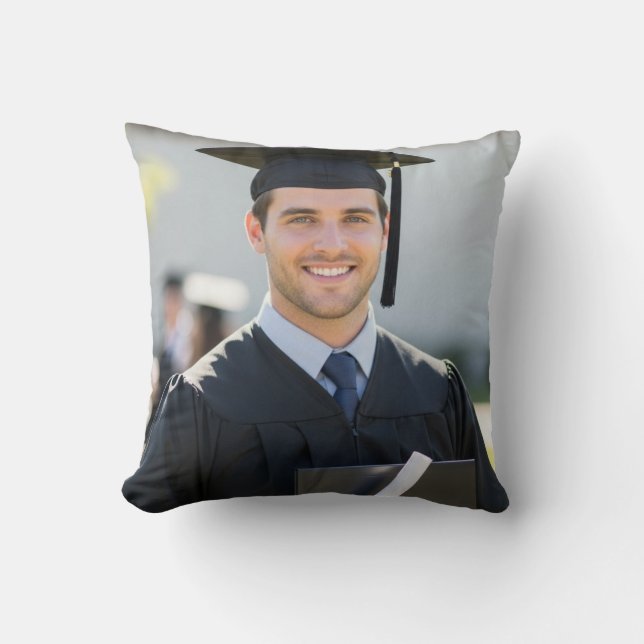 Personalized Graduation Photo Keepsake Memory Gift Kissen (Vorderseite)