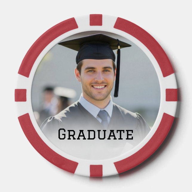 Personalized Graduation Photo Keepsake Memory Gift Pokerchips (Vorderseite)