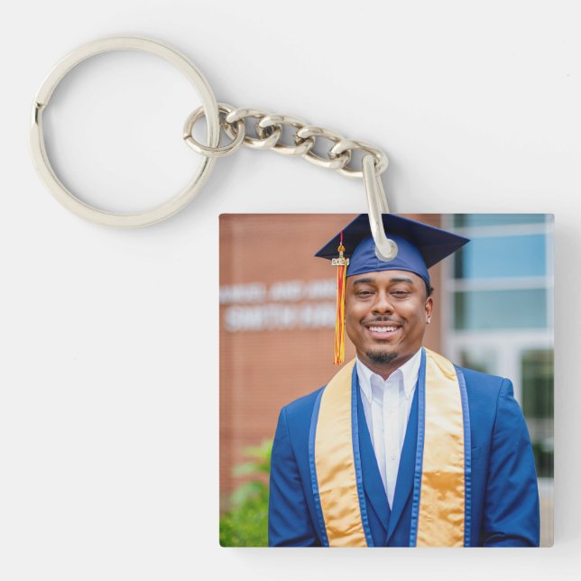 Personalized Graduation Photo Keepsake Memory Gift Schlüsselanhänger (Vorderseite)