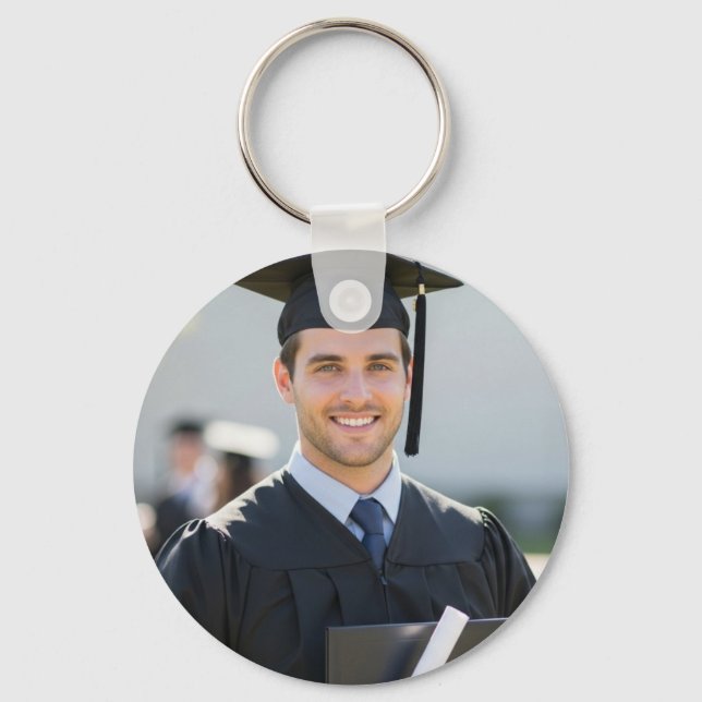 Personalized Graduation Photo Keepsake Memory Gift Schlüsselanhänger (Vorderseite)