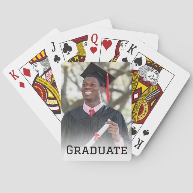Personalized Graduation Photo Keepsake Memory Gift Spielkarten (Rückseite)