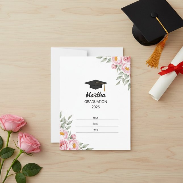 Personalized Graduation Postcard for Her – Custom  Postkarte (Von Creator hochgeladen)