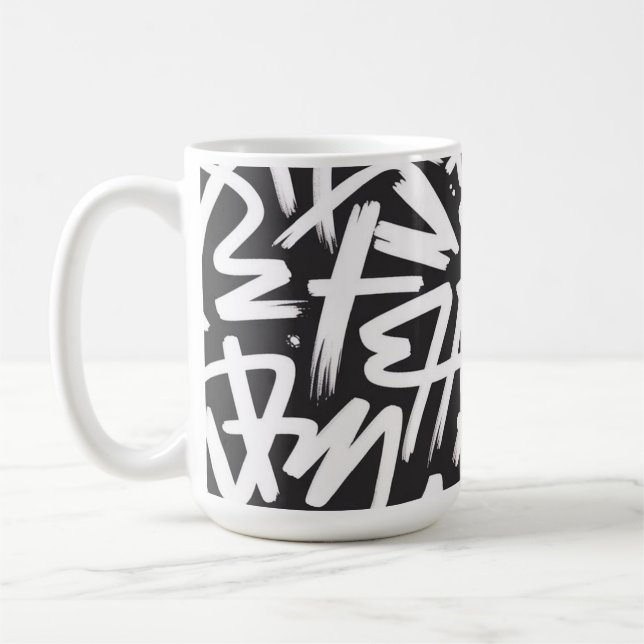Personalized Graffiti Name Pattern — Custom Urban Kaffeetasse (Links)