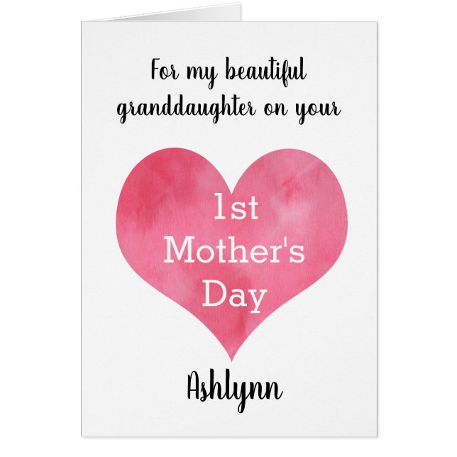 Personalized Granddaughter 1st Mother's Day (Vorne)