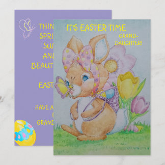 Personalized Granddaughter's Easter Greeting Card Feiertagskarte