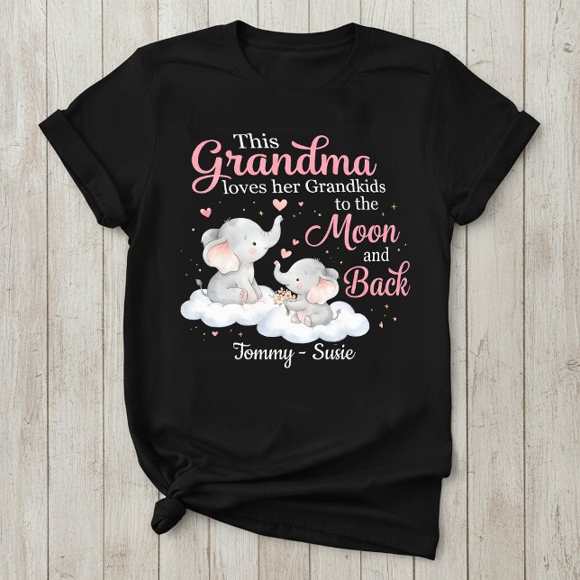 Personalized Grandma Elephant T-Shirt (Von Creator hochgeladen)