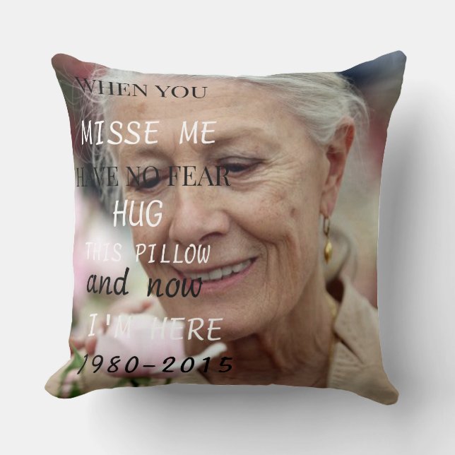 “Personalized Grandma Memorial Pillow Kissen (Vorderseite)