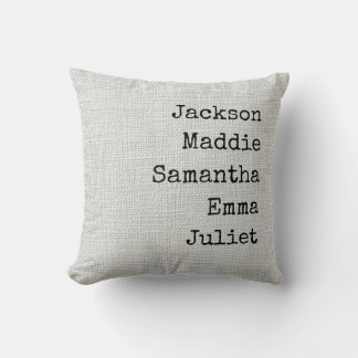 Personalized Grandma & Mom Throw Pillow Custom Kissen