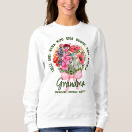 Personalized GRANDMA Nana Mimi Gigi Mother's Day Sweatshirt