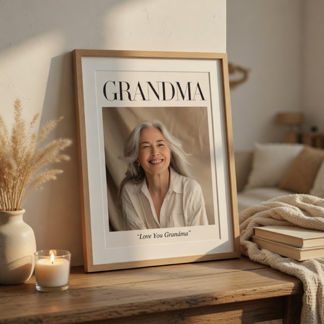Personalized Grandma Photo | Love You Grandma Poster (Von Creator hochgeladen)