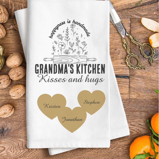 Personalized grandma's kitchen with kids name  geschirrtuch (Von Creator hochgeladen)