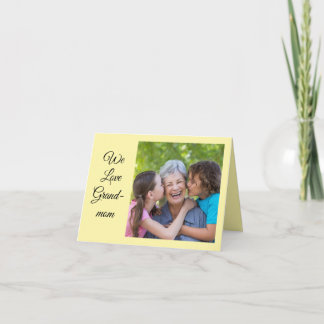 Personalized Grandmom Photo Mother's day Gift Dankeskarte