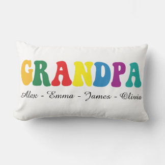 Personalized Grandpa Gift with Grandkids’ Names Lendenkissen