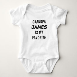 Personalized Grandpa is My Favorite Baby Strampler