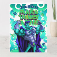Personalized GRANDSON Card | SUPERHERO