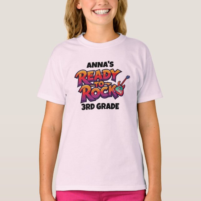 Personalized Graphic Kid T-shirt - Back To School (Vorderseite)
