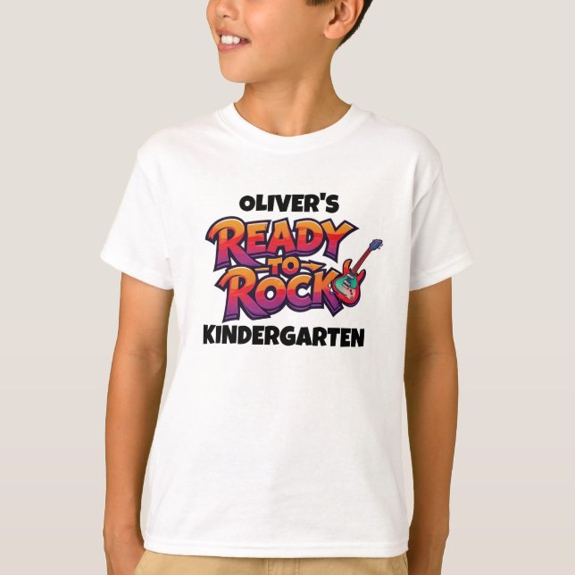 Personalized Graphic Kid T-shirt - Back To School (Vorderseite)