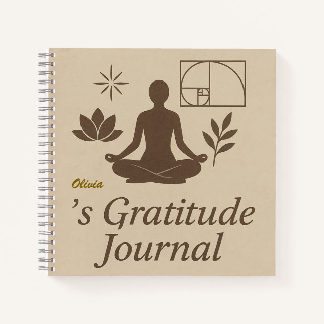 Personalized Gratitude Journal Notizbuch (Vorderseite)