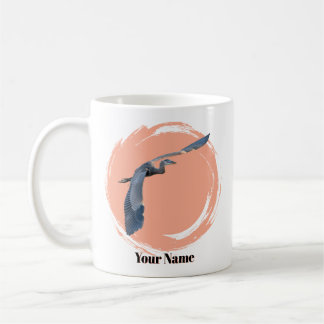 Personalized Great Blue Heron Mug Kaffeetasse