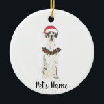 Personalized Great Dane Keramik Ornament<br><div class="desc">Machen Sie die schöne Liste in diesem Jahr mit einem personalisierten Ornament Ihrer Lieblings-kleine Elf!</div>