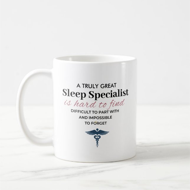 Personalized Great Sleep Specialist Quote Kaffeetasse (Links)