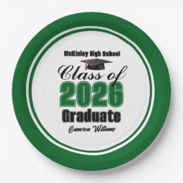 Personalized Green Class of 2026 Graduation Party Pappteller