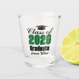 Personalized Green Class of 2026 Graduation Party Schnapsglas