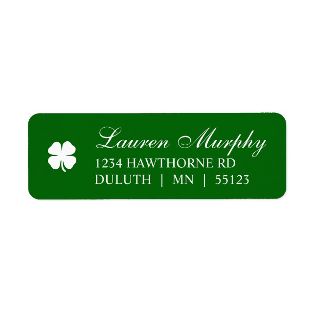 Personalized Green Four Leaf Clover Irish  (Vorne)