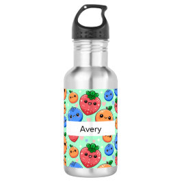 Personalized Green Smiling Fruit Edelstahlflasche