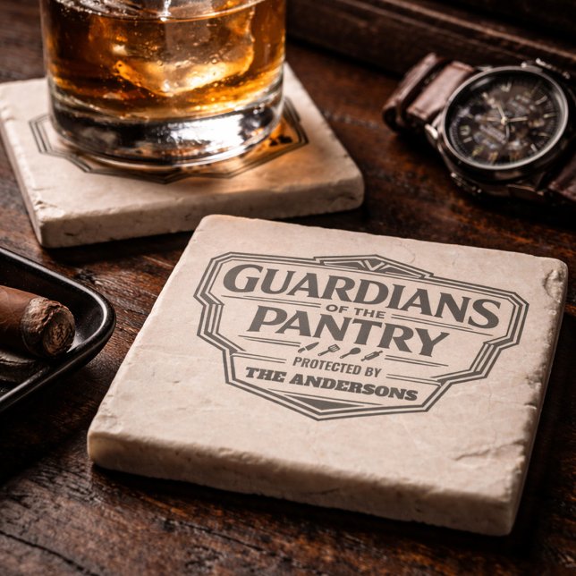 Personalized Guardians of the Pantry Stone Coaster Steinuntersetzer (Von Creator hochgeladen)
