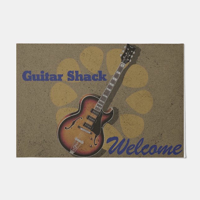 Personalized Guitar doormat, Lovely Closing Gift Fußmatte (Vorderseite)