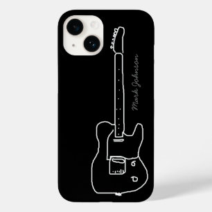 personalized guitar on black Case-Mate iPhone hülle