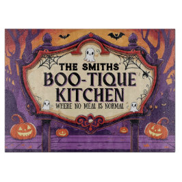 Personalized Halloween Boo-Tique Kitchen Schneidebrett