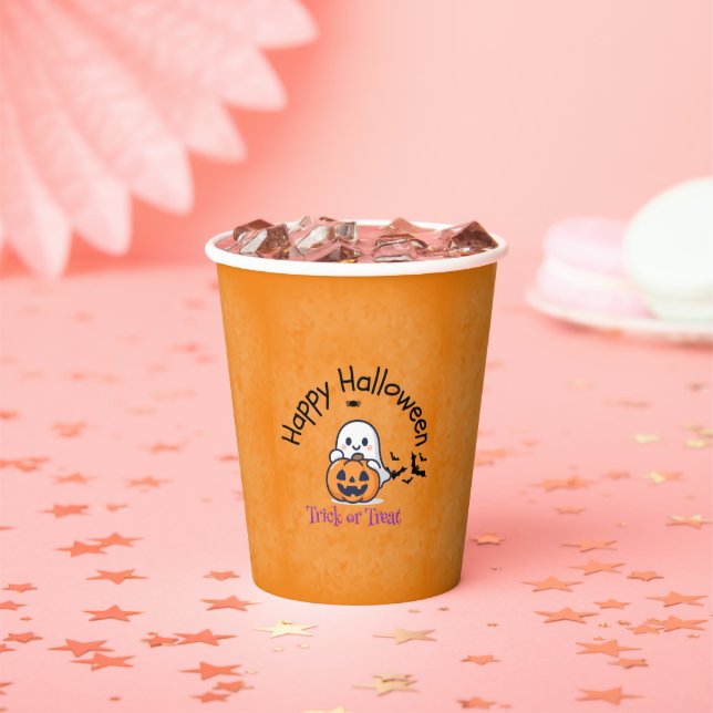 Personalized Halloween Party Paper Cups Pappbecher (Insitu)