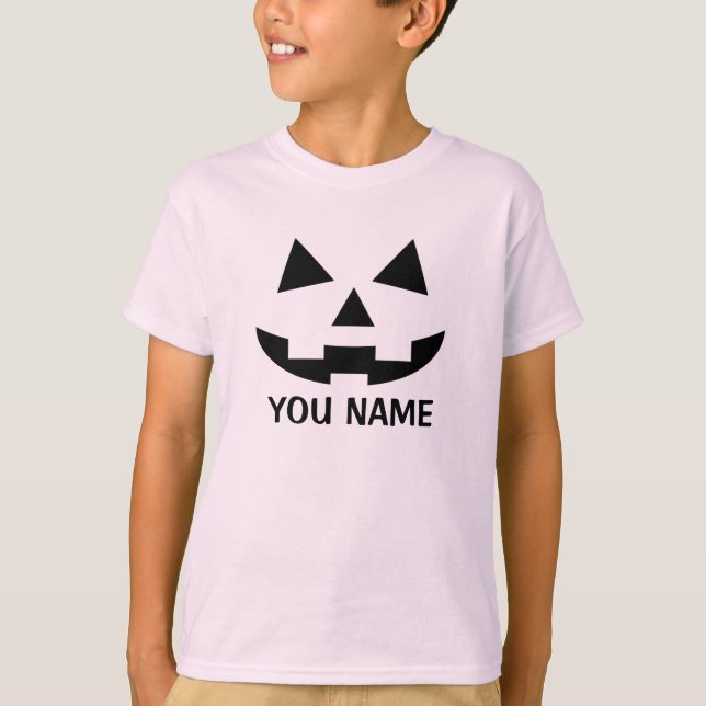 Personalized Halloween  Pumpkin Jack o Lantern  T-Shirt (Vorderseite)