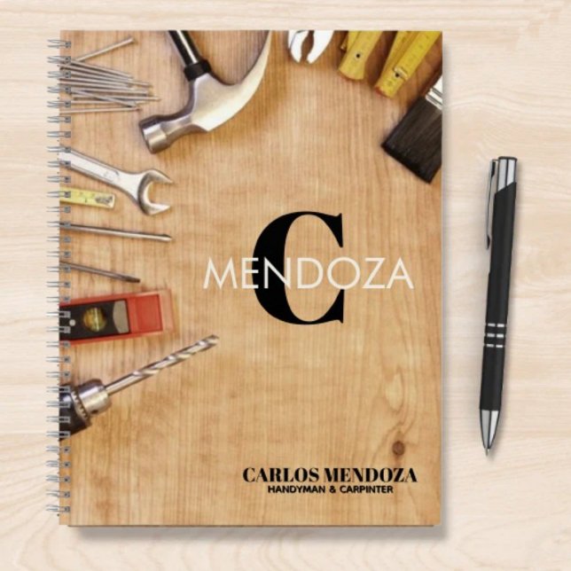 Personalized Handyman Carpenter Custom Name  Notizbuch (Von Creator hochgeladen)