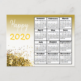 Personalized Happy 2020 New Year Personalized Postkarte