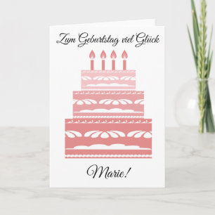 Personalized Happy Birthday German Greeting Card Karte