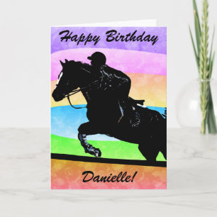 Personalized Happy Birthday Horse Card Karte