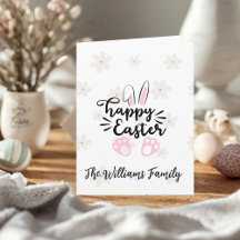 Personalized Happy Easter Folded Greeting Card