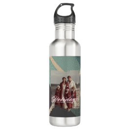  Personalized happy holidays family photo water Edelstahlflasche