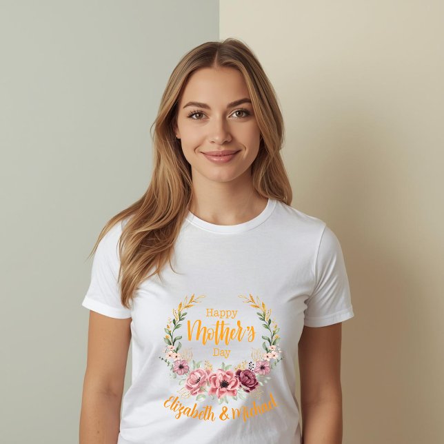 Personalized Happy Mother’s Day Floral T-Shirt  Tri-Blend Shirt (Von Creator hochgeladen)
