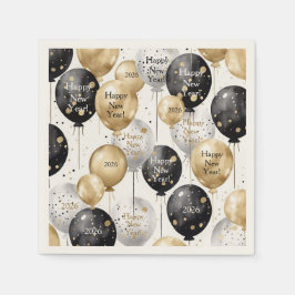 Personalized Happy New Year Party Napkin Serviette