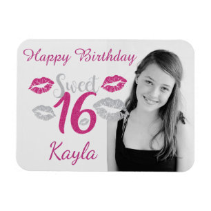 Personalized Happy Sweet 16th Birthday Magnet