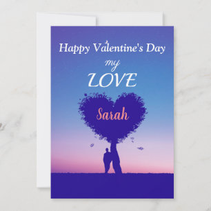 Personalized Happy Valentine's day card Feiertagskarte