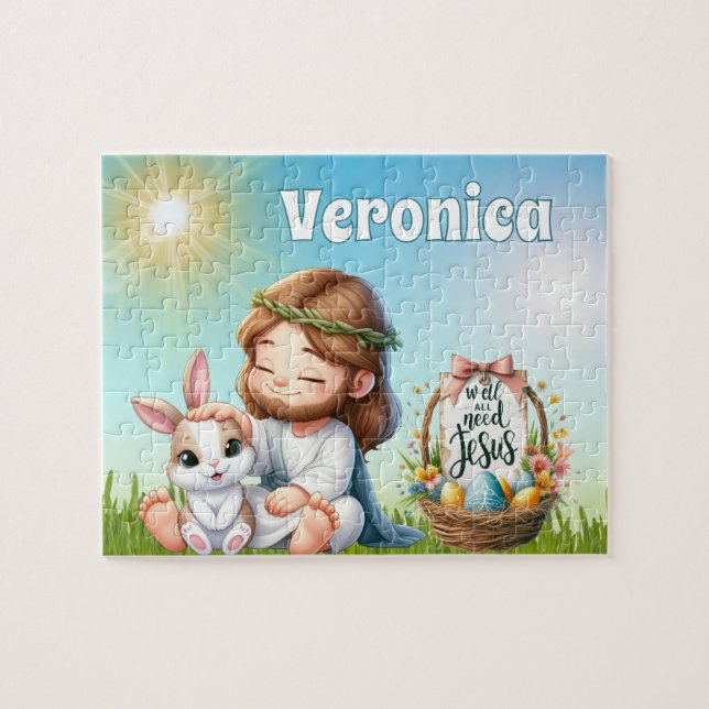 Personalized He Is Risen Easter Puzzle (Horizontal)