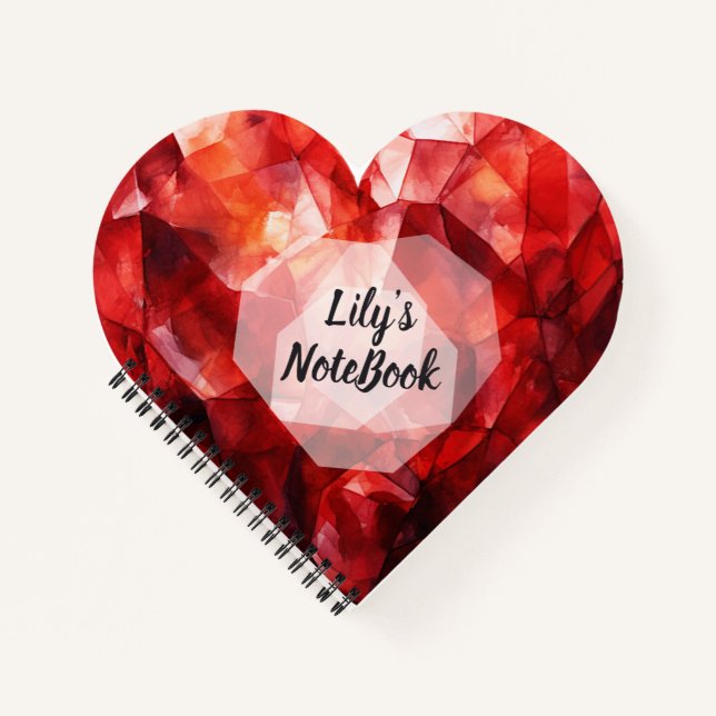 Personalized Heart Spiral NoteBook For Work& Study Notizbuch (Vorderseite)